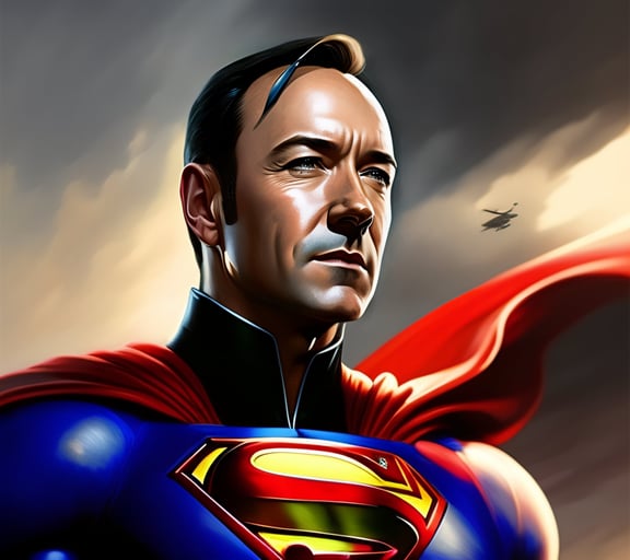 Lexica - nicolas cage with superman uniform