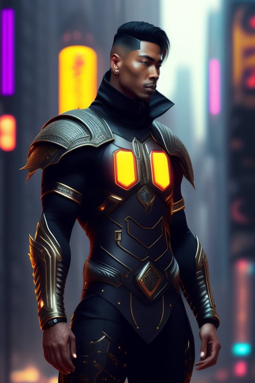 Lexica - futuristic shapes that will define his costume