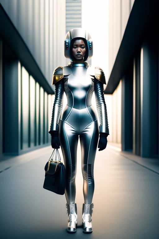 Lexica - fashion photography of a woman wearing a futuristic outfit  inspired by ex machina 2014