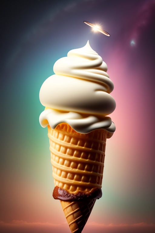 Lexica - modern pattern of an ice cream cone with sprinkles