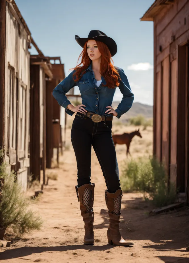 Lexica blue leather detailed cowgirl boots
