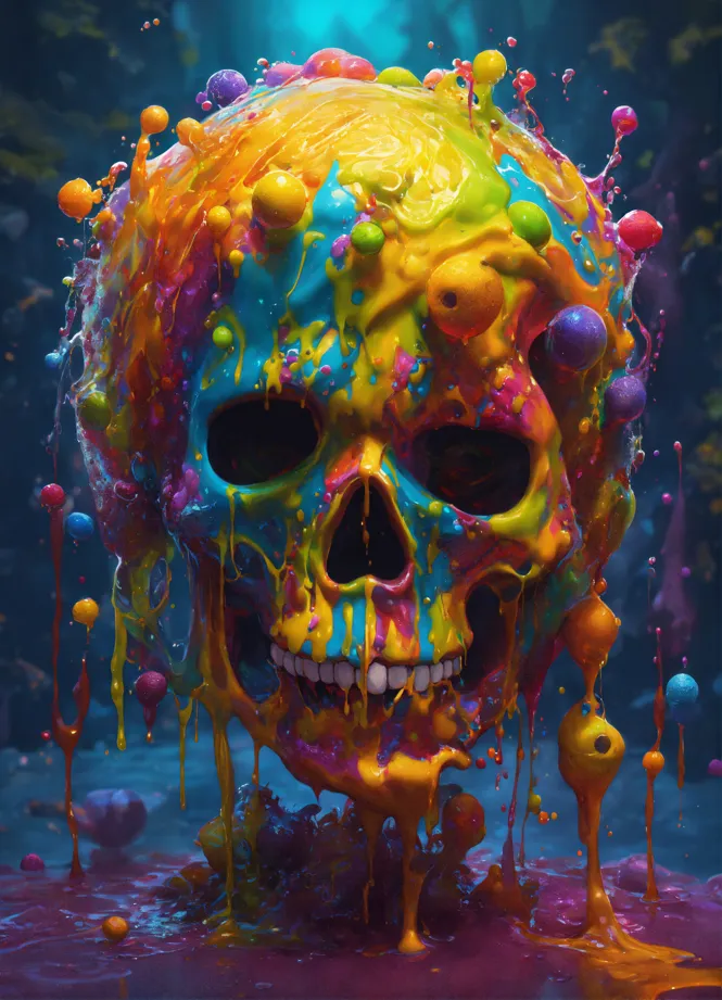 Totenkopf, Skull, Splash' Sticker