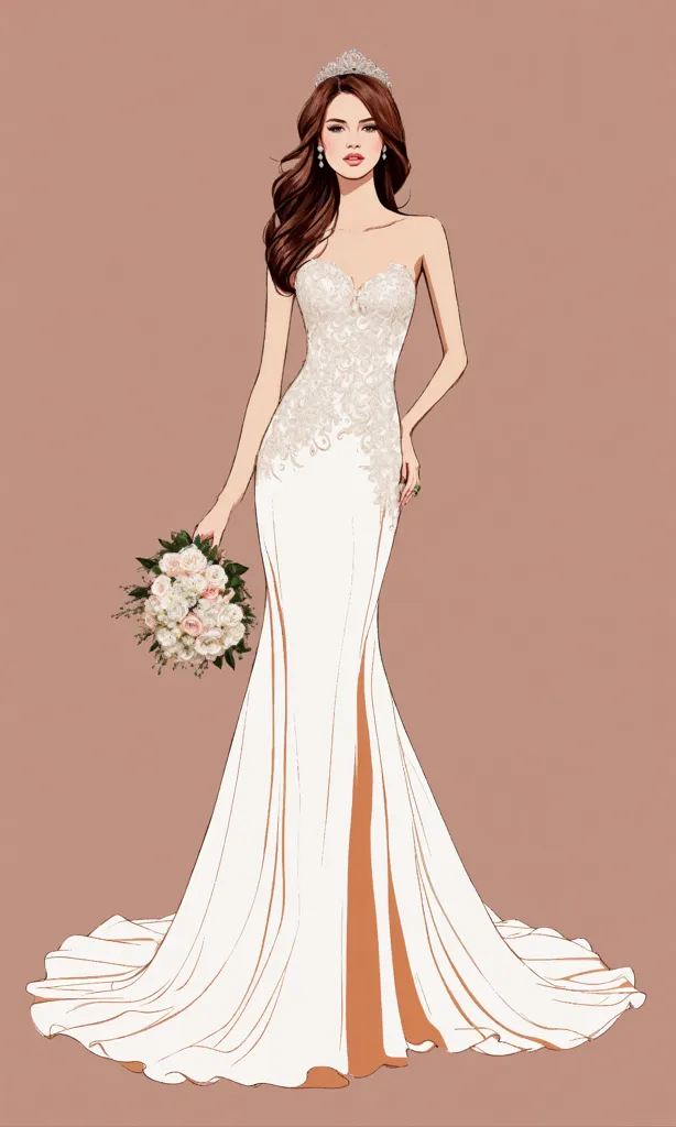 Mermaid wedding hotsell dress drawing