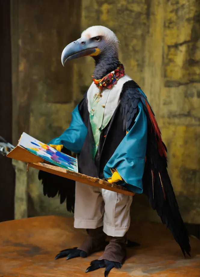 Lexica extremely realistic gray bird. in a feather jacket