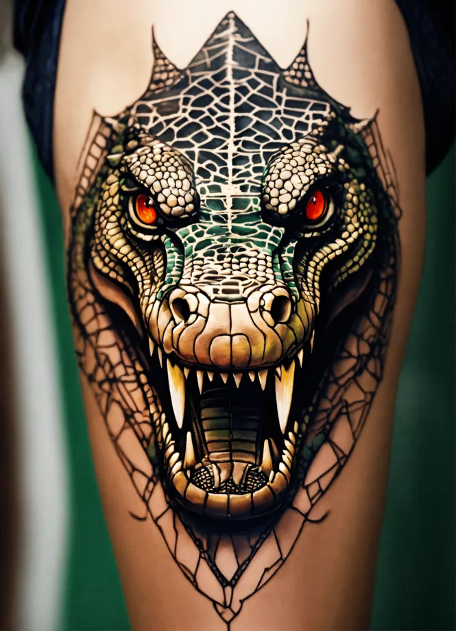 Lexica - Dragon tattoo around arm