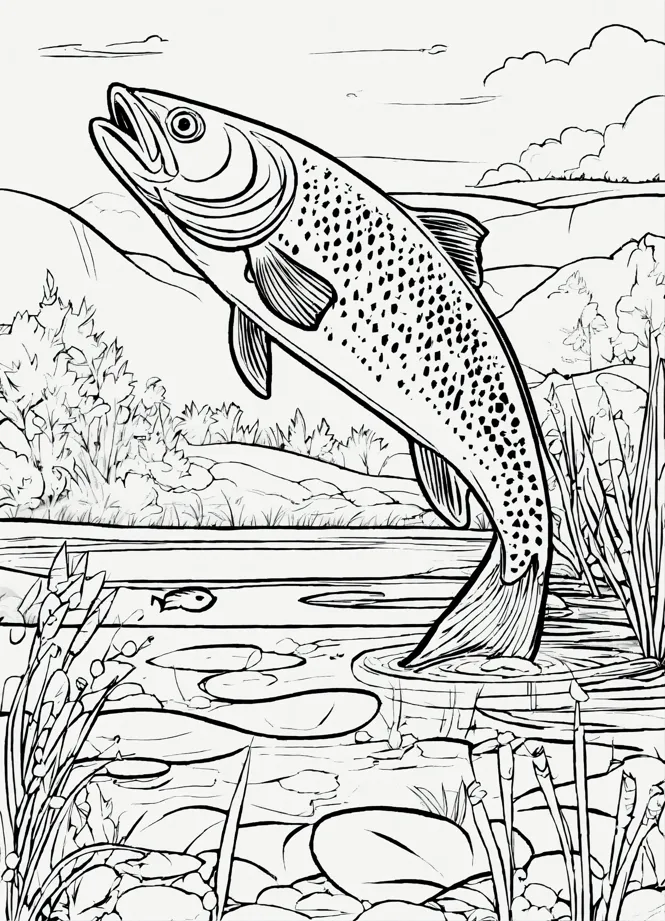 ArtStation - Fish Art Print, Fly Fishing Art Print, Fisherman Art