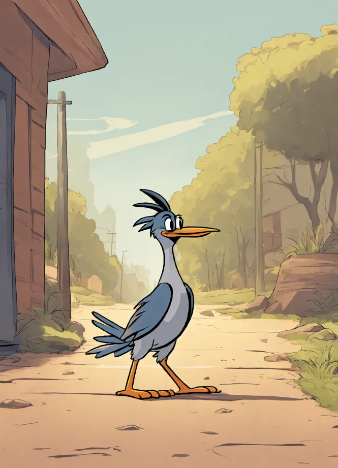 Lexica - a roadrunner from looney tunes running with spinning legs