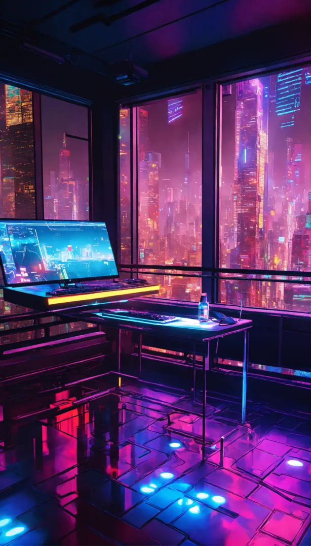 Cyberpunk 2077, synthwave, sci-fi games, futuristic, neon city