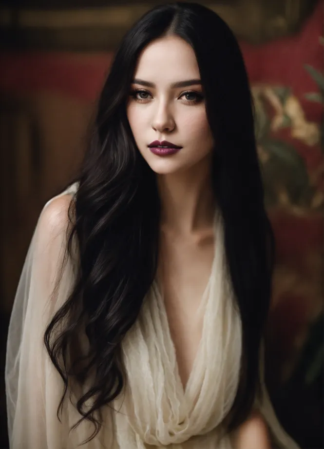 Lexica long dark hair