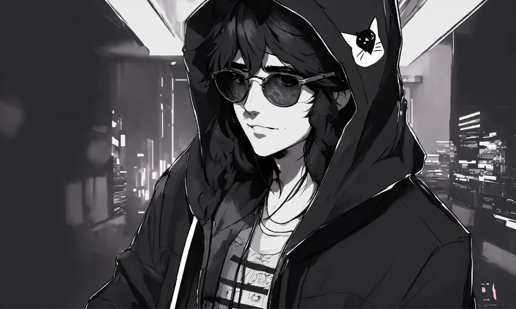 Cool Hoodie anime Boy