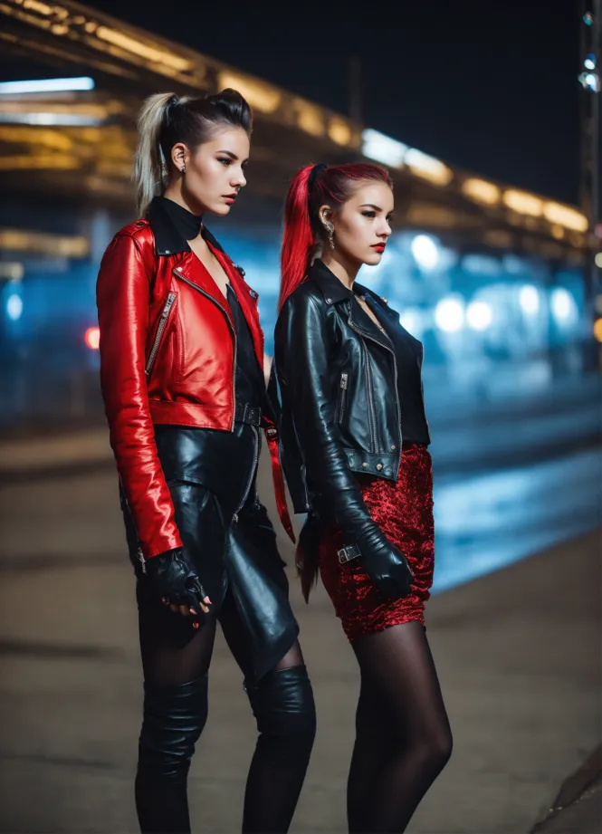 Red and black 2024 outfits for women