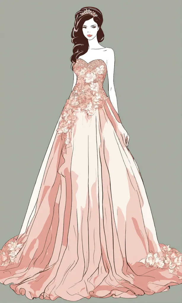 beautiful princess dresses drawing