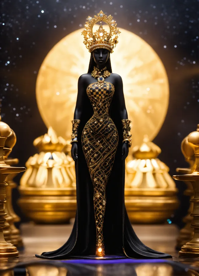 Black and gold asian dress sale