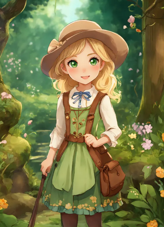 Lexica - made in abyss style standing on a forest