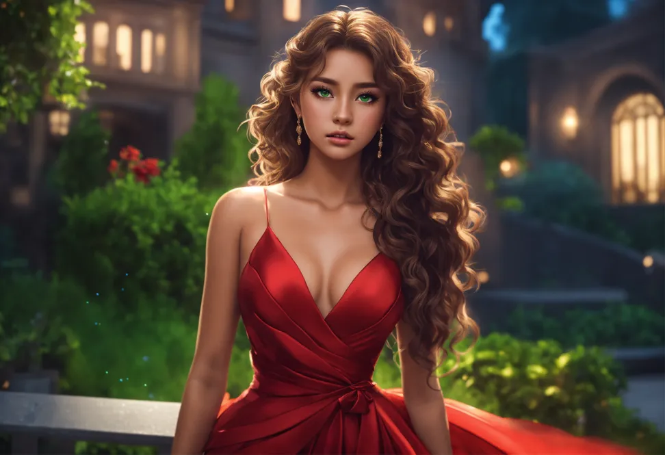 Lexica - the most beautiful red dress design