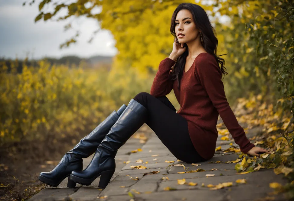 Lexica - black leggings and boots