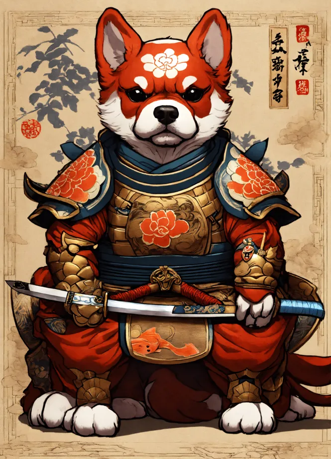 Lexica - samurai dog