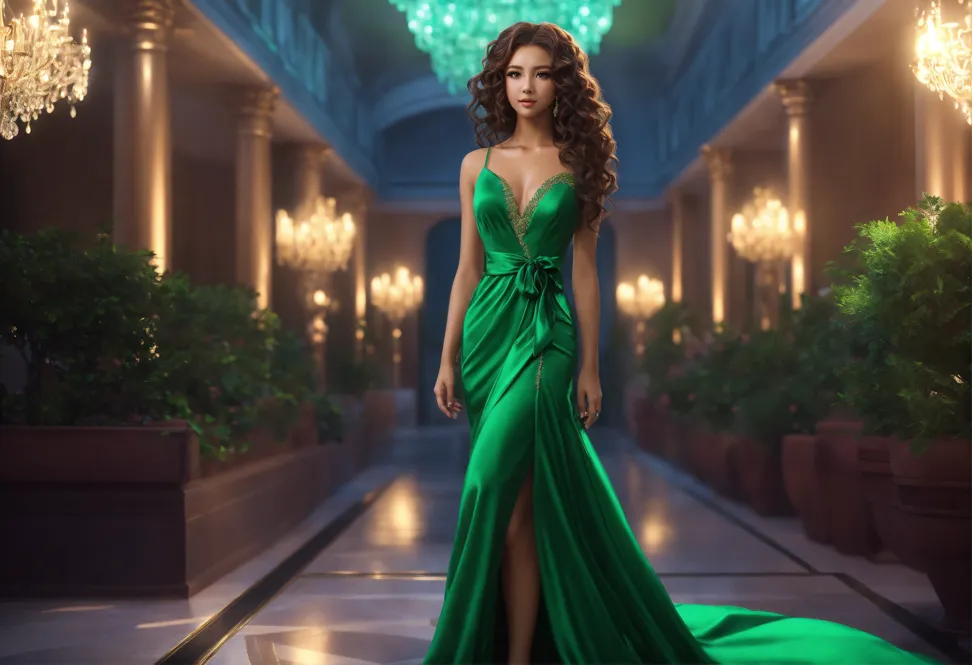 Beautiful emerald green clearance dress