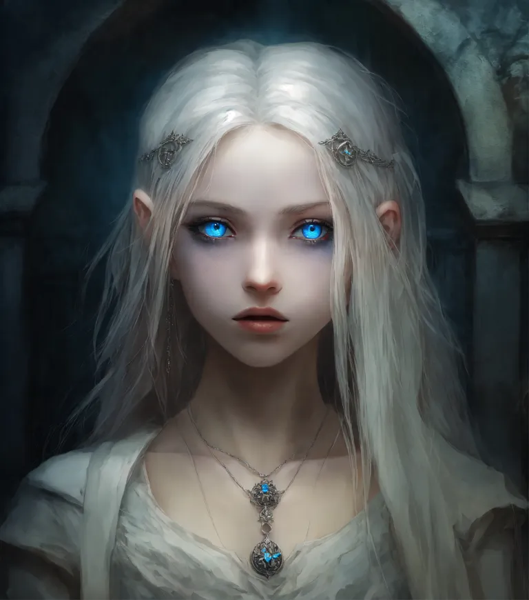 Lexica - animated girl with heterochromia