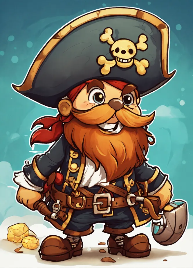 cartoon pirate captain