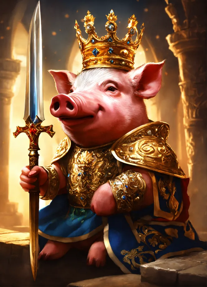 I created a texture that gives the Technoblade crown to pigs