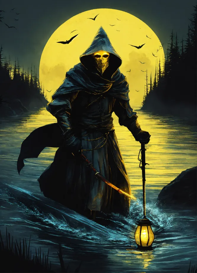 Grim Reaper Boatman Gothic Fantasy Knife Holder 