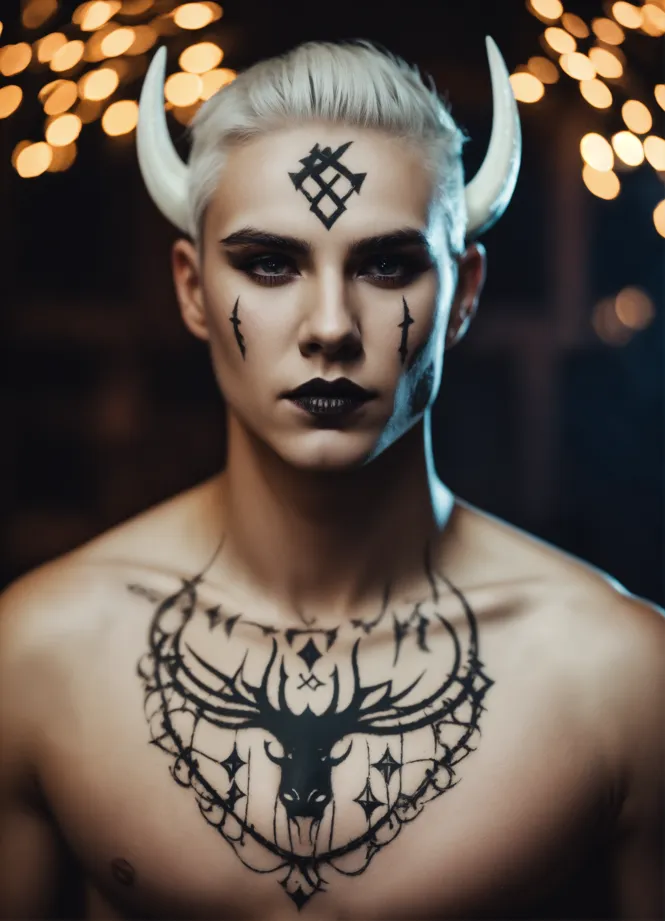 Rune Face Tattoos
