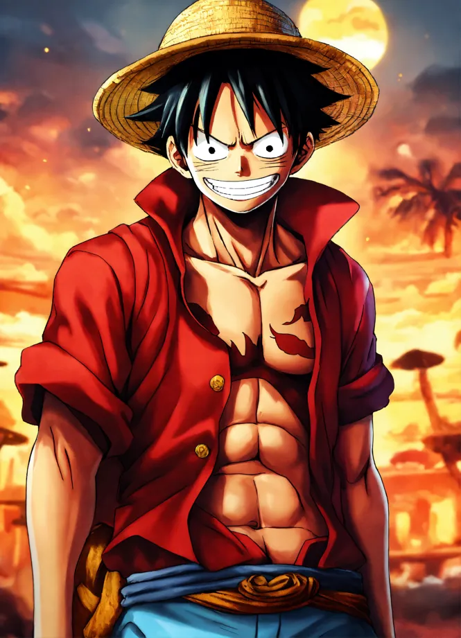 Pixel Hot - One Piece of One Piece pixel art! Luffy!