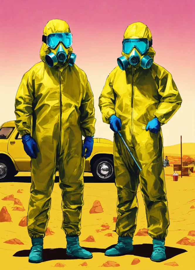 Walter White Walt Hazmat Yellow Suit Jumpsuit Costume