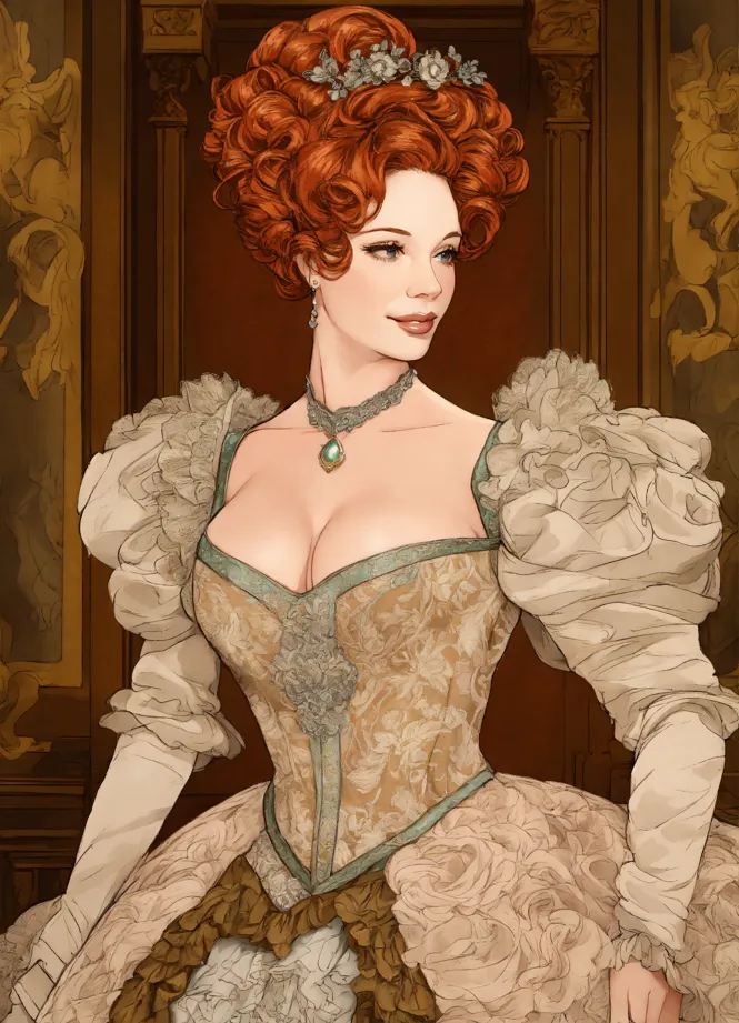 Lexica - victorian corset dress