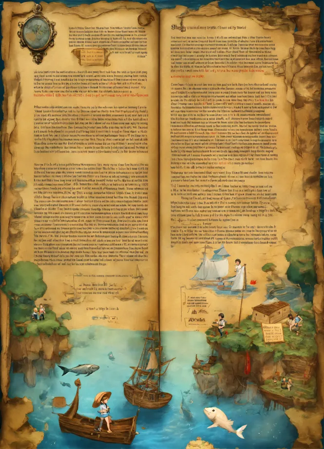 Lexica - detailed illustrated book pages