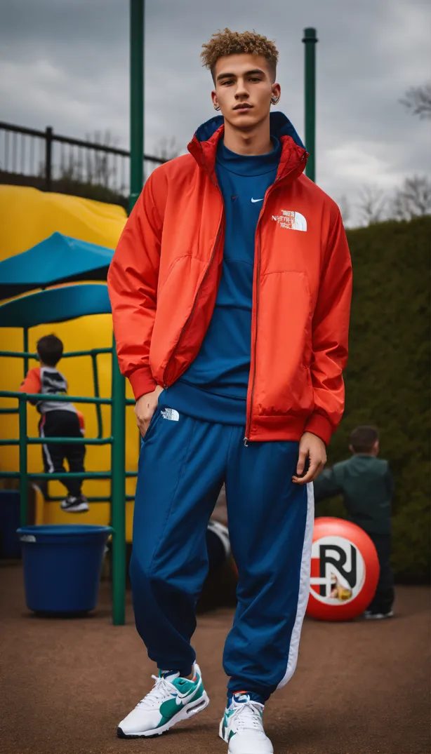 Lexica red black and blue adidas tracksuits