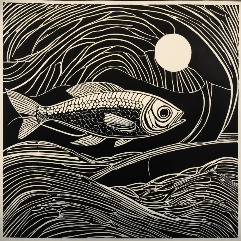 Lexica - linocut