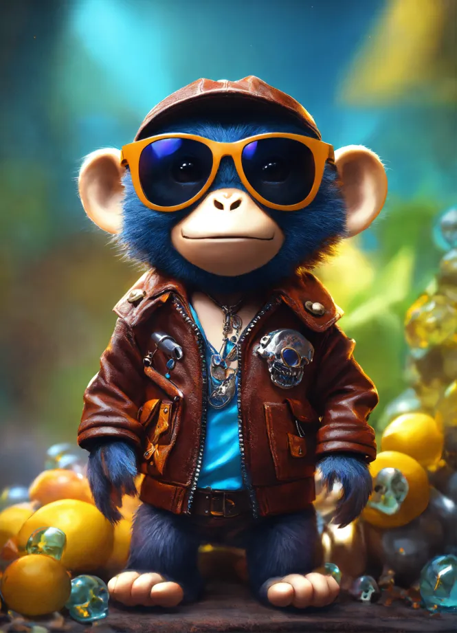 Lexica - Discord profile picture of a monkey wearing sunglasses