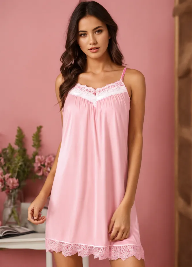 Lexica - hot pink sheer babydoll nightie