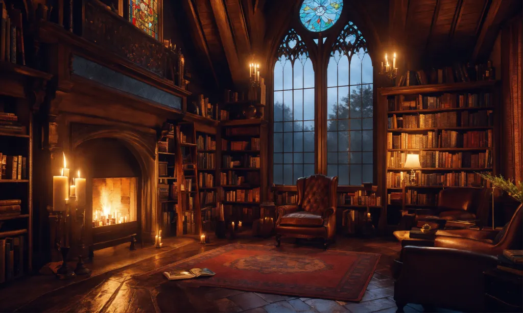 Lexica - victorian library interior