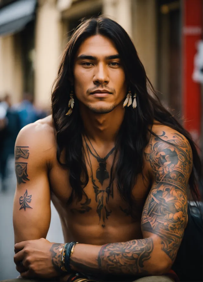 Lexica - asian man with brown skin