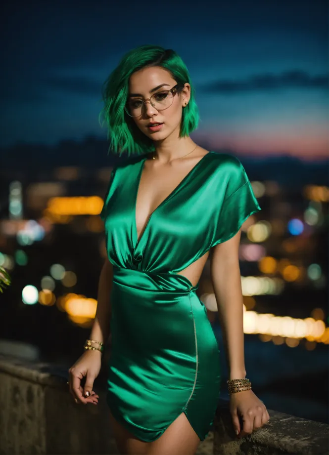 Lexica - shiny satin dress