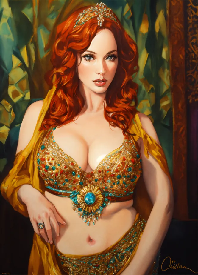 Lexica - christina hendricks as a belly dancer