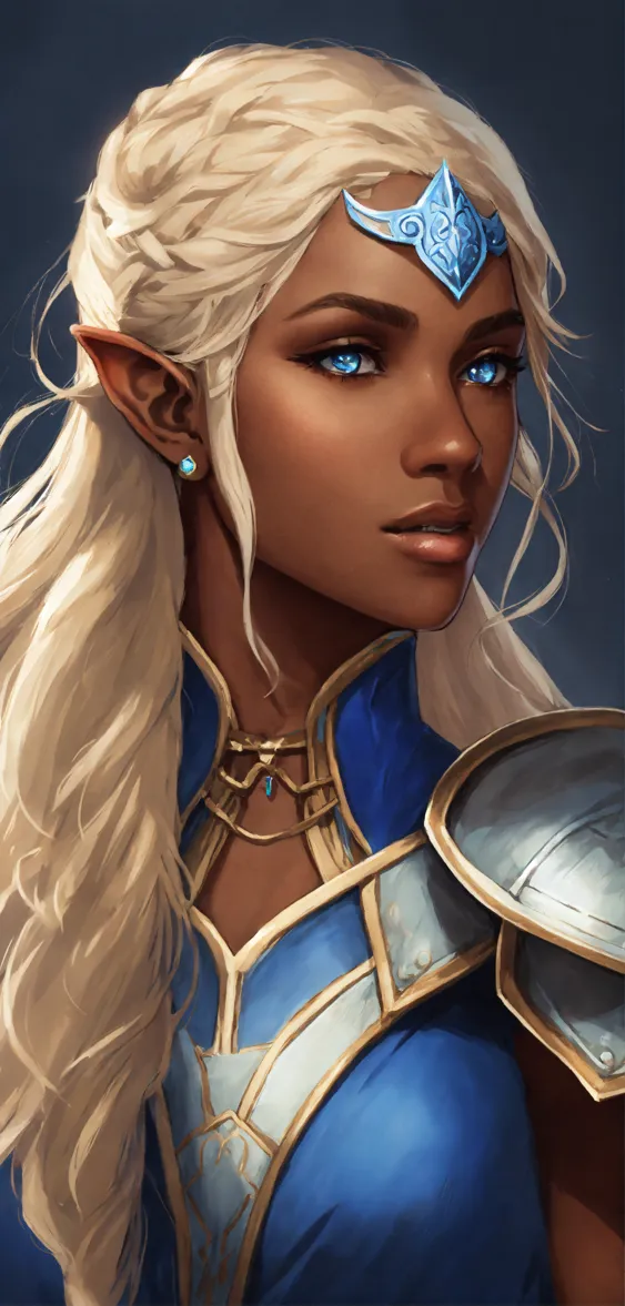 Lexica - elf woman with tan brown skin