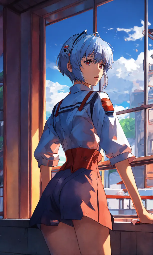 Lexica - Stunning anime wallpaper illustration of Rei Ayanami from Neon  Genesis Evangelion, detailed scene, stunning details, trending on  artstation