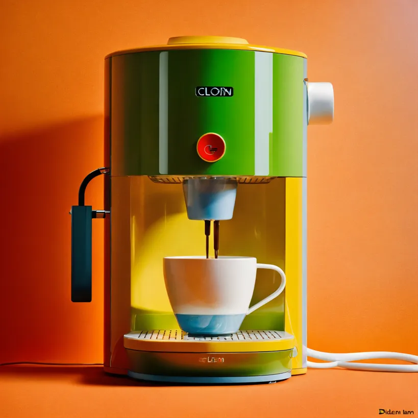 Lexica - A surreal coffee maker designed by Dieter Rams, BRAUN. Product ad  retro. stunning design.