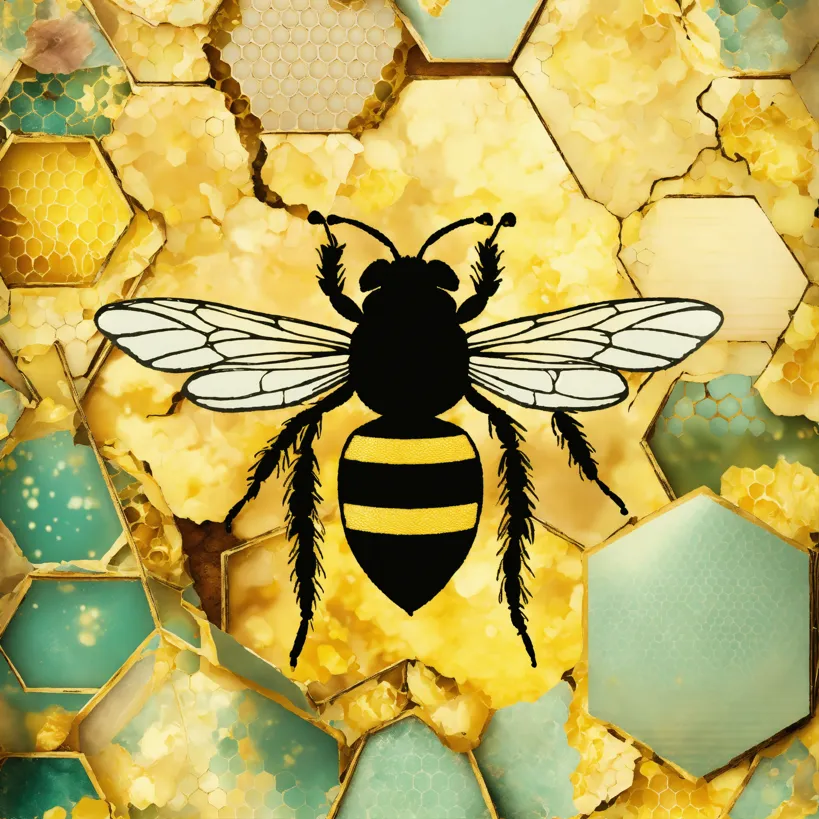 STL file honeybee on honeycomb wall art honey bee wall decor 2d