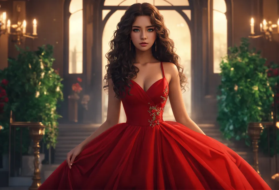 Lexica - the most beautiful red dress design