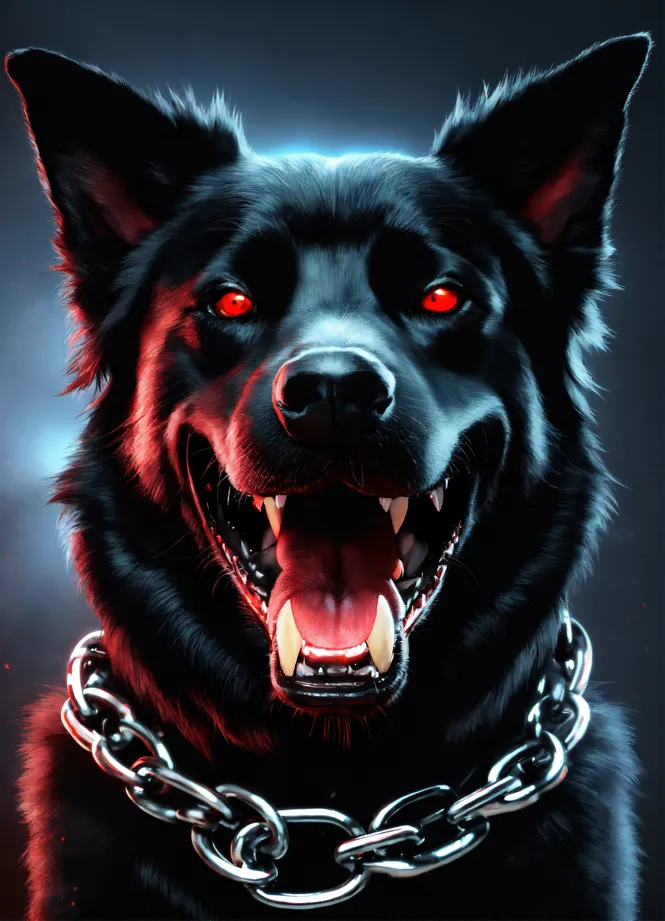 Lexica a black dog