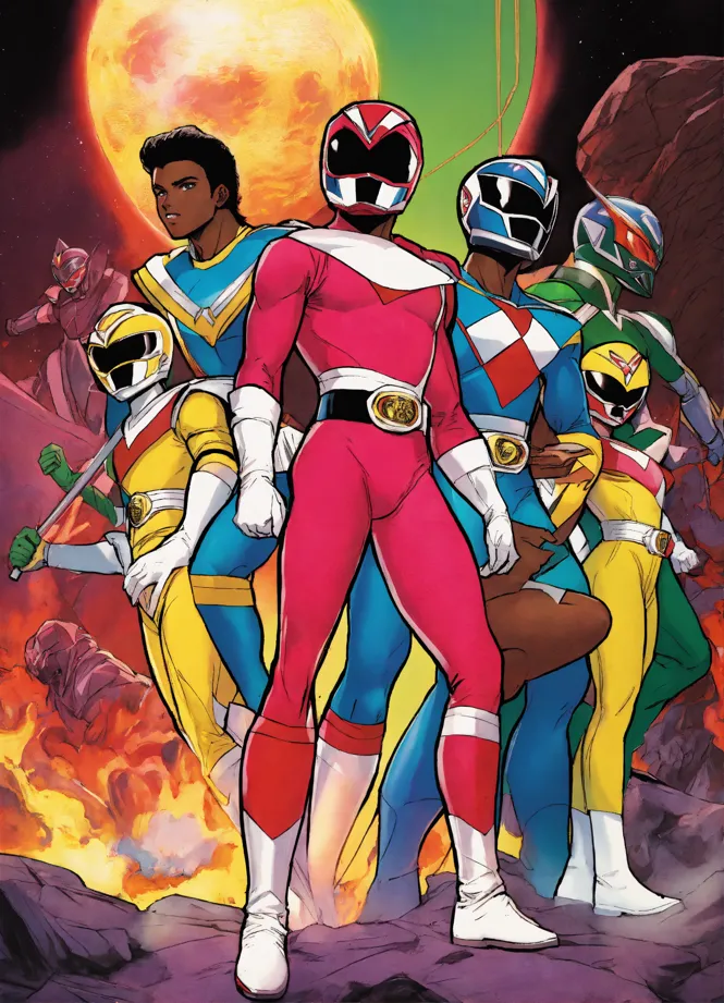 Anime style power rangers