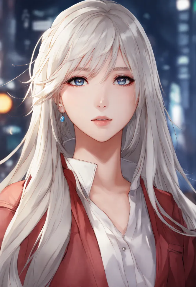 Lexica - Light gray hair, short hair, female, slender, kind, ephemeral,  pixiv, anime, Japanese anime, recent Japanese anime, Japanese anime-style  lin