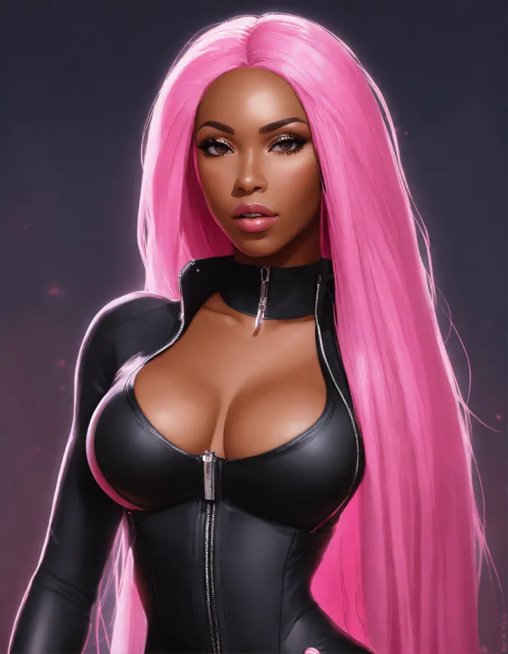 Lexica - Full body 3d render of funko pop rap artists, rapper nicki minaj