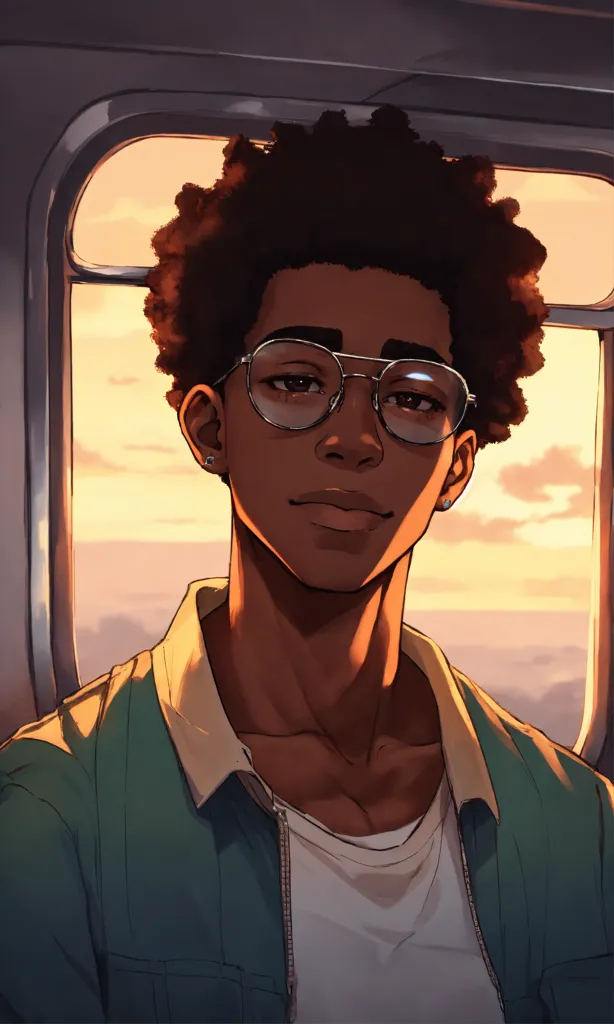 Lexica - A boondocks style art of very black skin anime darkest boy