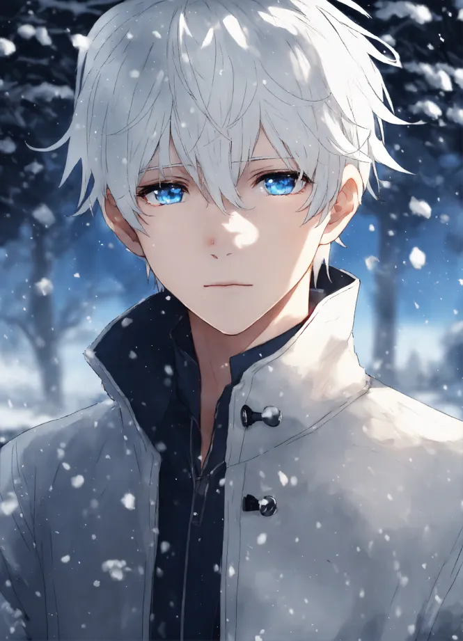 Lexica - Beautiful anime boy with short white hair, character portrait, 1 9  6 0 s, long hair, intricate, elegant, highly detailed, digital painting